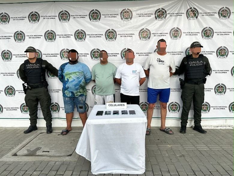 Cinco  capturados por extorsión realizó el Gaula