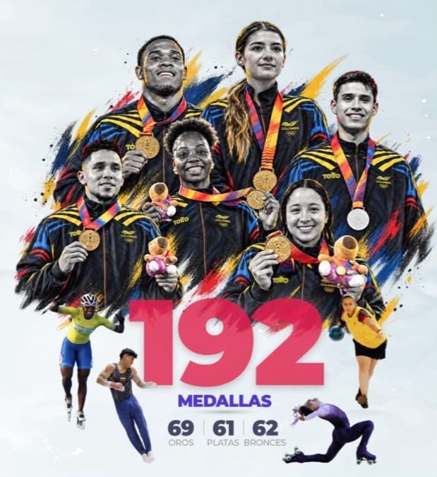 192 medallas ganó Colombia en los Juegos Suramericanos Santa Fe 2026